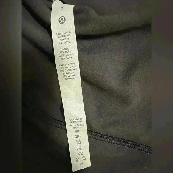 257. Lululemon Wunder Train High-Rise Short Graphite black Size 6 - Picture 11 of 11